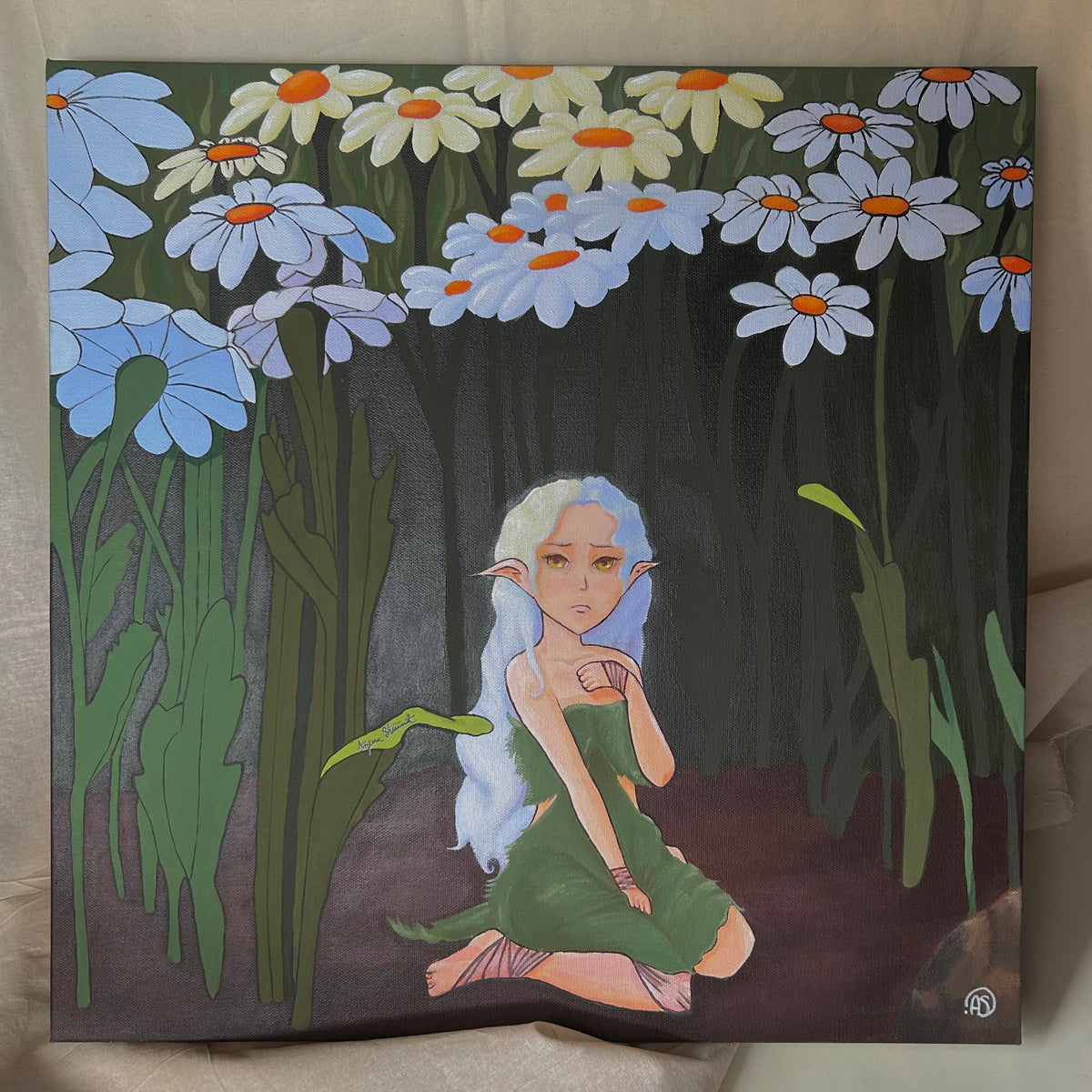 “Crushing Daisy” 20” x 20” Painting