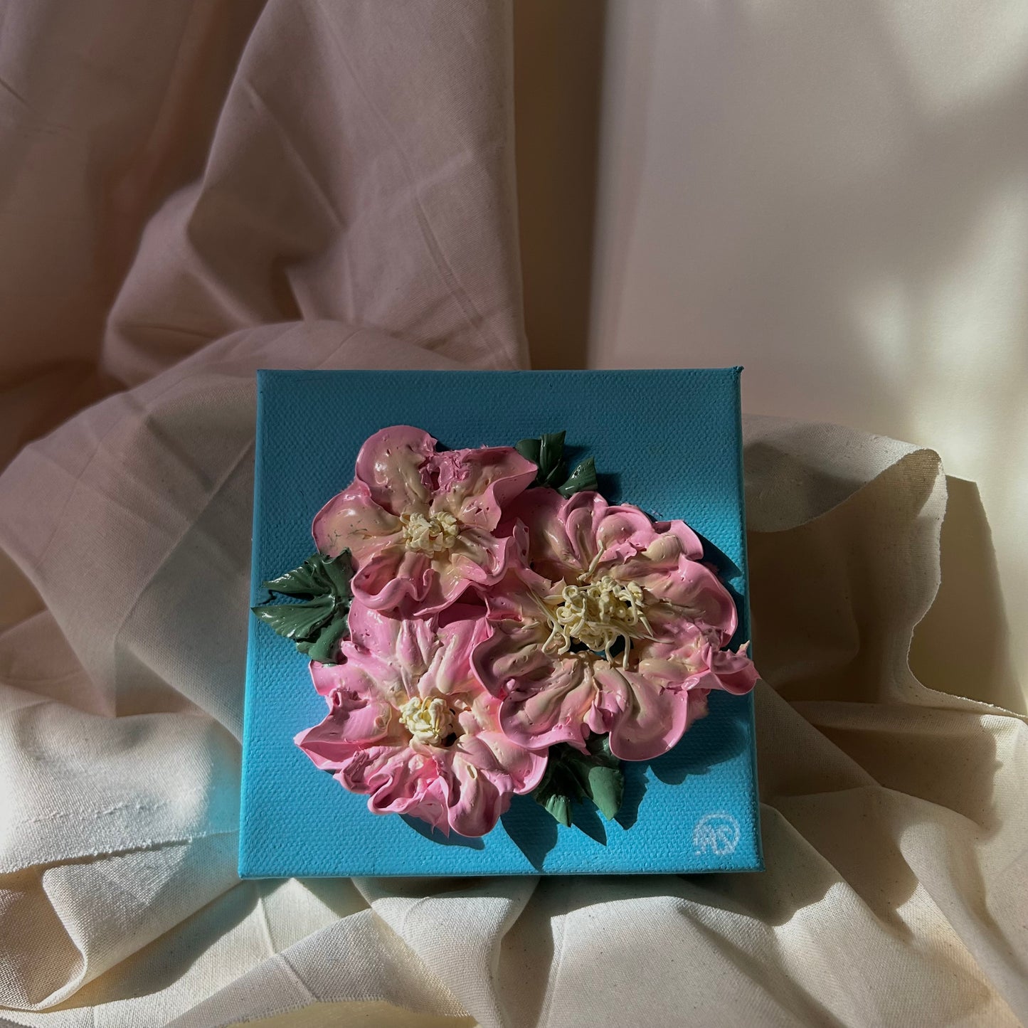 Tri-Cluster Florals 3-D Painting