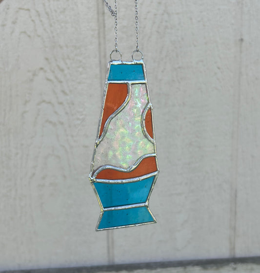 Small Lava Lamp Stained Glass Window Piece