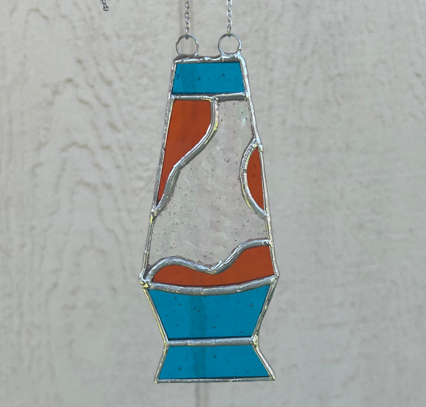 Small Lava Lamp Stained Glass Window Piece