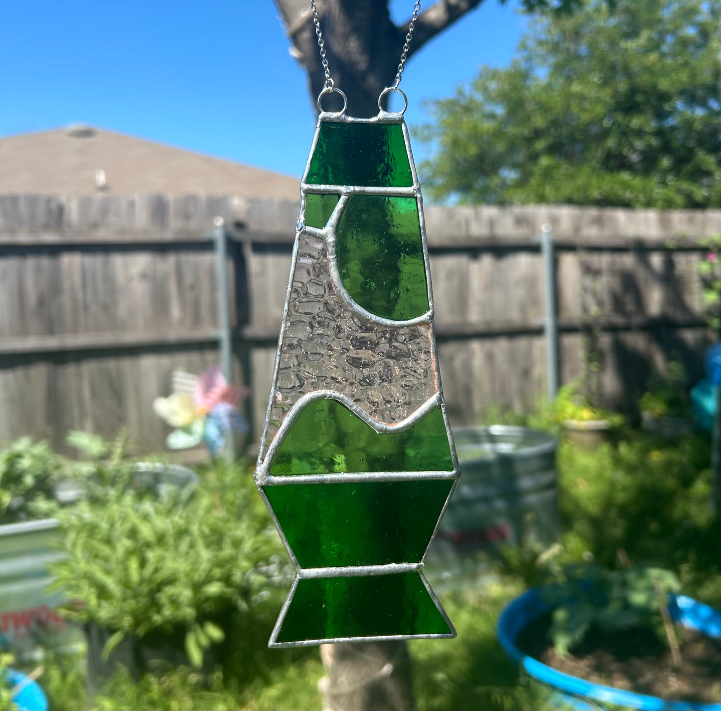 Medium Lava Lamp Stained Glass Window Piece